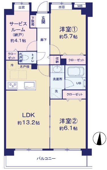 ライオンズマンション上板橋第3　1階　間取図